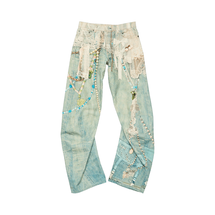 Acne Studios 2006 Relaxed Fit Jeans "White/Green"