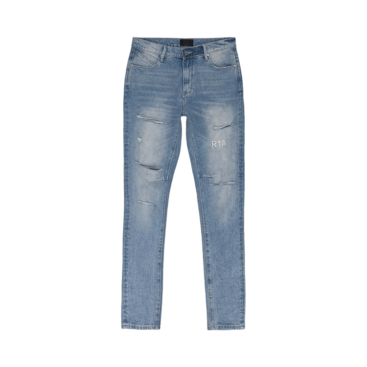 RtA Faded Distressed Skinny Jeans "Blue"