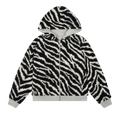 Denim Tears Zebra Shearling Lined Reversible Zip Hoodie "Zebra"