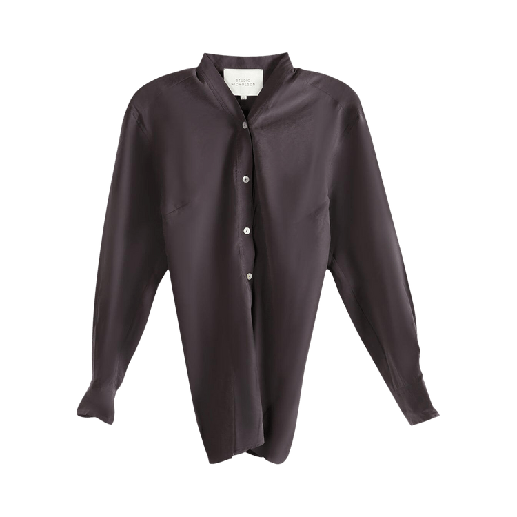 Studio Nicholson V Neck Button Through Top "Yam"