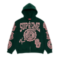 Supreme Knowledge Reigns Zip Up Hooded Sweatshirt "Dark Green"