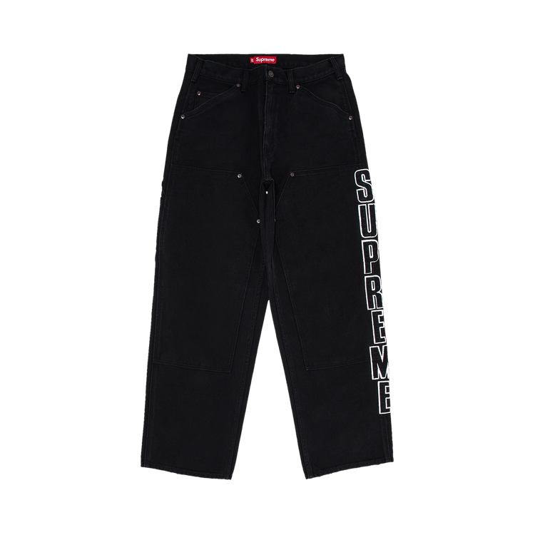 Supreme Reflective Double Knee Pant "Black"