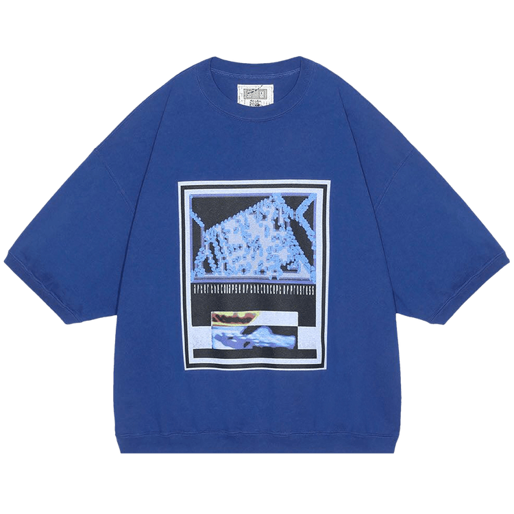 Cav Empt As Raytracing Short-Sleeve Crewneck "Navy"