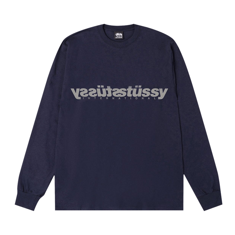 Stussy Mirror Long-Sleeve Tee "Navy"