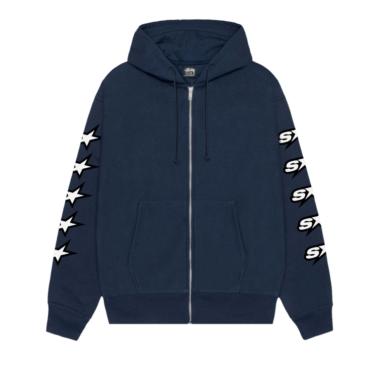 Stussy Speedway Zip Hoodie "Navy"