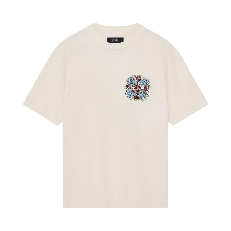Amiri Crystal Out For Trouble Oversized Tee "Ivory"