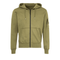 C.P. Company Light Fleece Hooded Full Zip Sweatshirt "Capers"