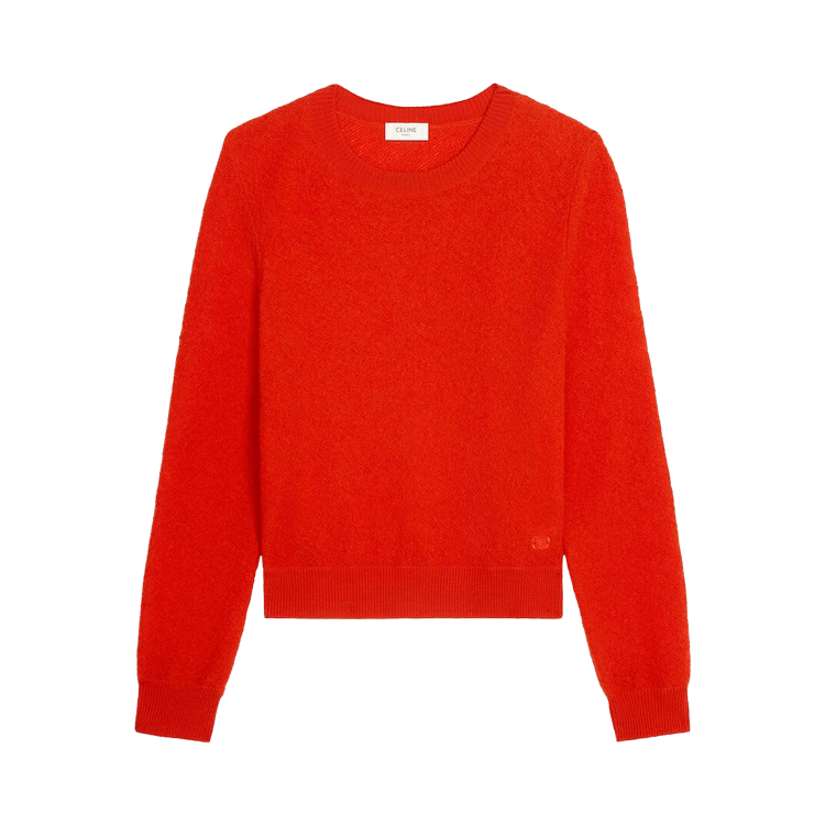 CELINE Crewneck Sweater "Bright Red"