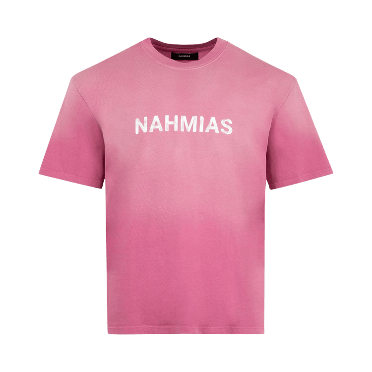 Nahmias Aged Logo Boxy T-Shirt "Aged Pink"