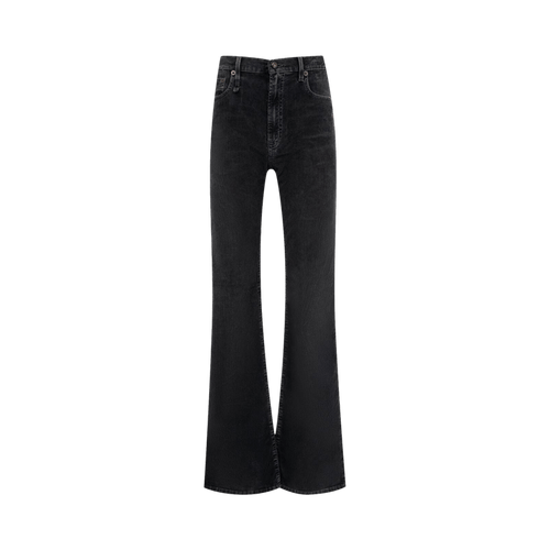 R13 Jane Jean "Obsidian Stretch Cord Black"