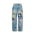Nahmias Moto Patch Jeans "Light Wash"