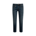 R13 Straight Boy Cropped Stretch Jean "Hoyt Blue Stretch"