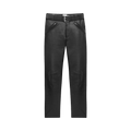 Saint Laurent Belted Pants In Grained Leather "Noir"