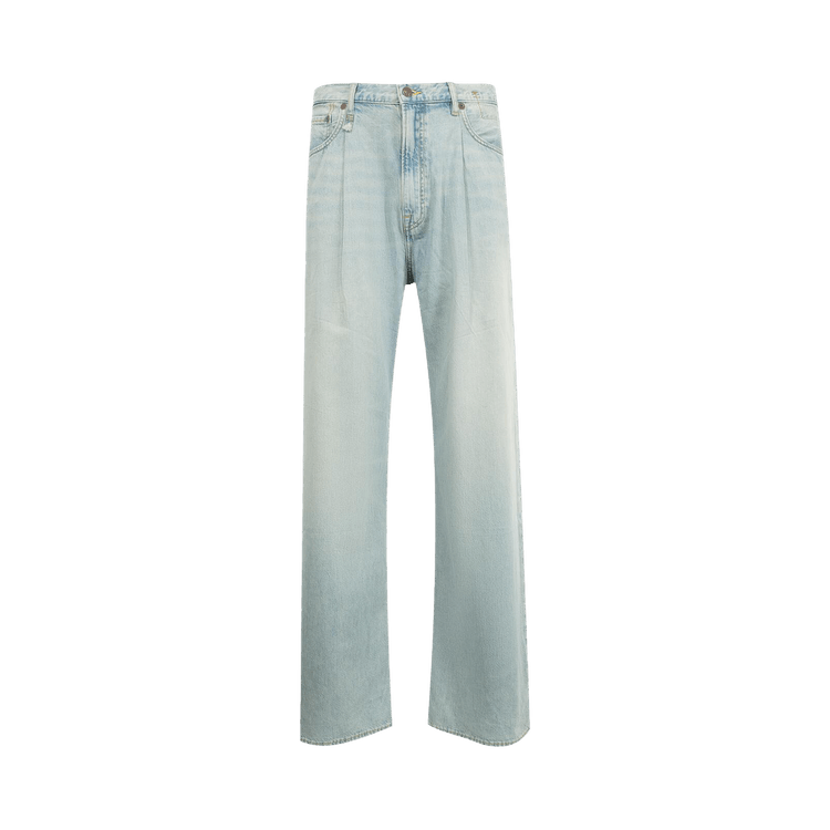 R13 Damon Pleated Wide Leg "Lennon Blue"