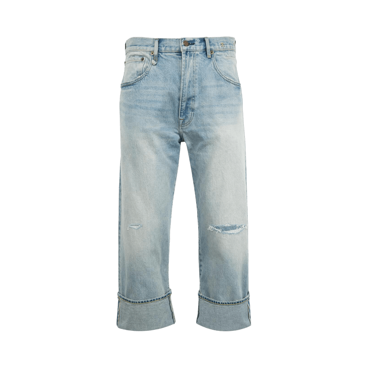 R13 Cuffed X Boyfriend Jean "Elroy Selvedge Blue"