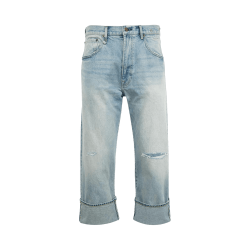 R13 Cuffed X Boyfriend Jean "Elroy Selvedge Blue"