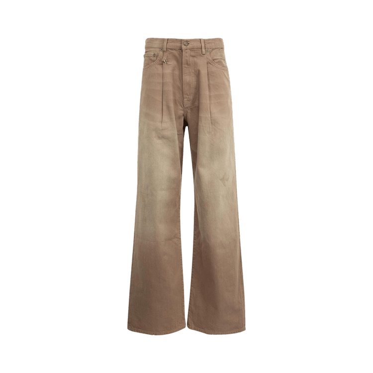 R13 Damon Pleated Wide Leg "Sawdust"