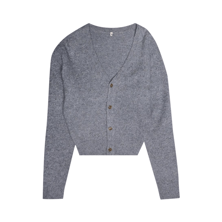 R13 Split Hem Cardigan "Light Heather Grey"