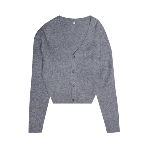 R13 Split Hem Cardigan "Light Heather Grey"