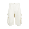 R13 Bermuda Cargo Short "White Slubby Twill"