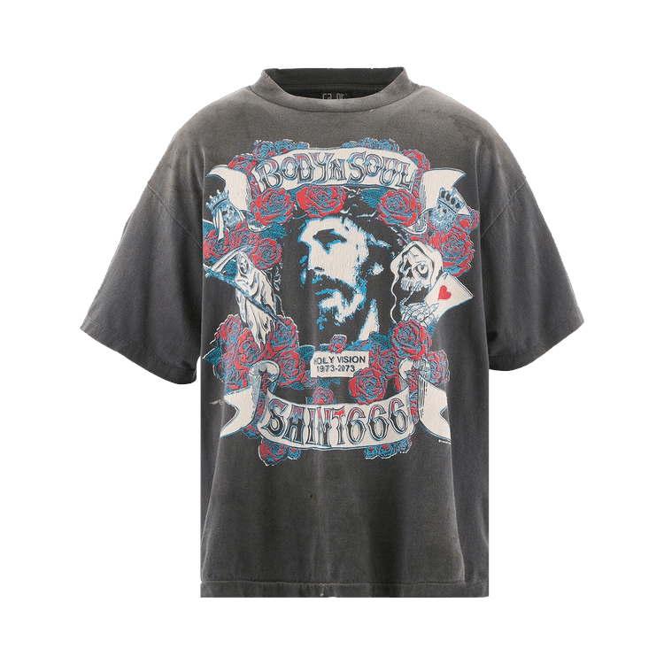SAINT Mxxxxxx Body N Soul Tee "Washed Black"