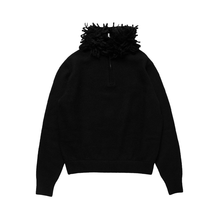 Alexander McQueen Mohair Fringes Sweater "Black"