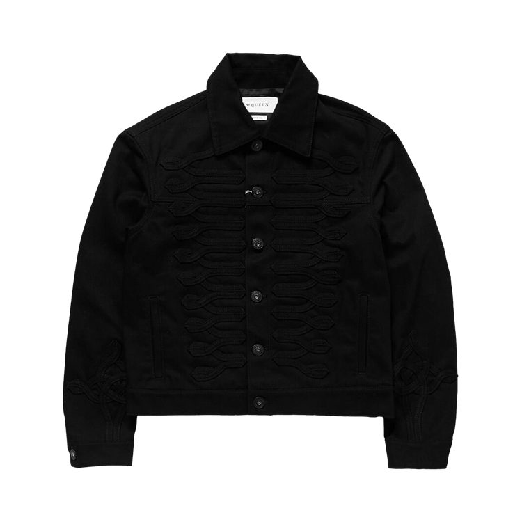 Alexander McQueen Military Denim Jacket "Black"