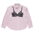 VAQUERA Trompe L"Oeil Button Down "White/Red'
