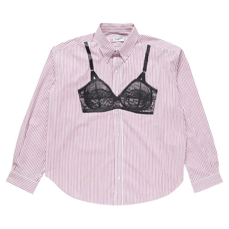 VAQUERA Trompe L"Oeil Button Down "White/Red'