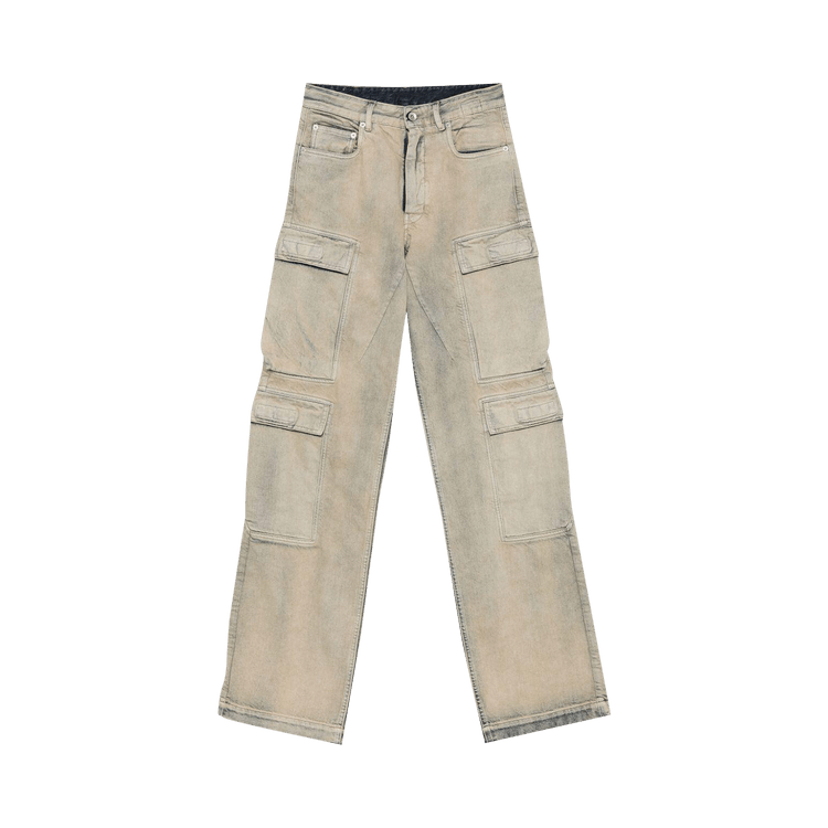 Rick Owens DRKSHDW Womens Double Cargo Jeans "Mineral Pearl"