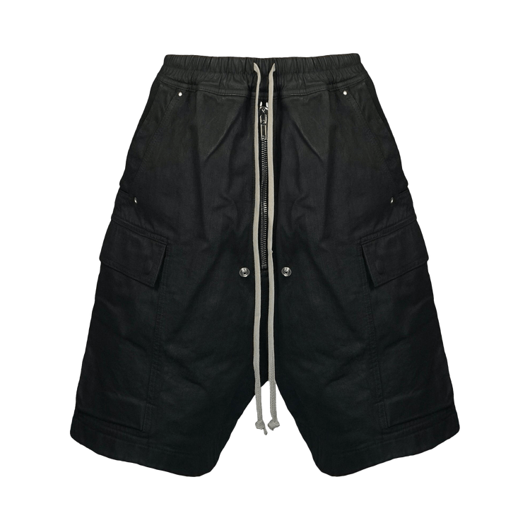 Rick Owens DRKSHDW Cargobela Black Wax Shorts "Black Wax"