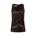 Entire Studios Leather Tank Top "Dark Brown"