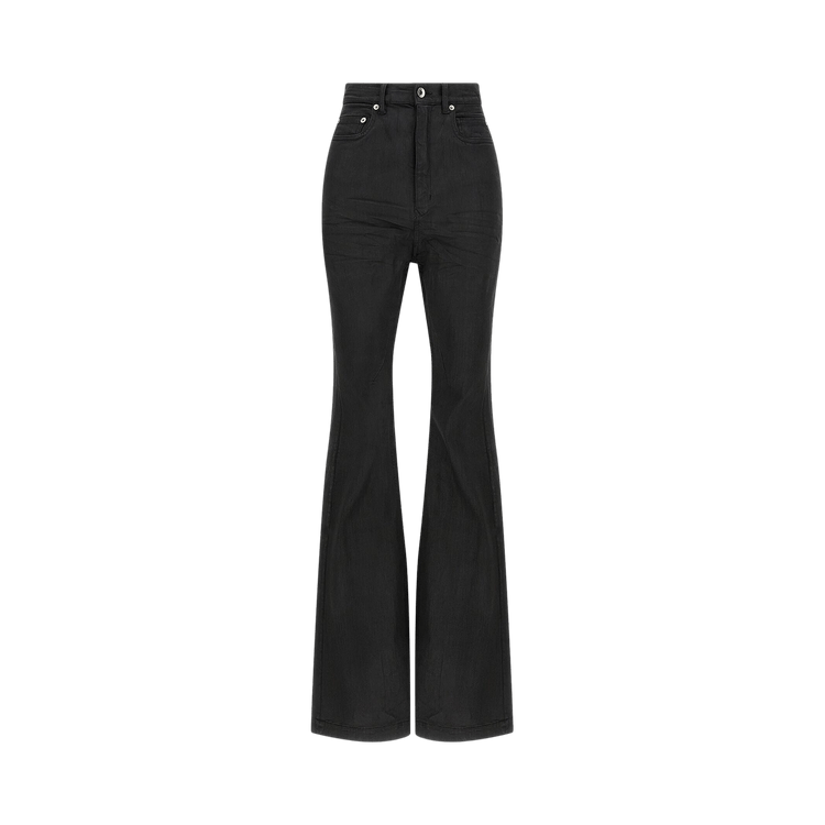 Rick Owens DRKSHDW Womens Bolan Bootcut Jeans "Black Wax"