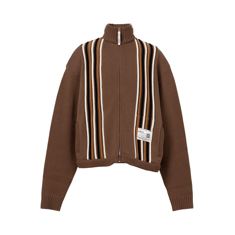 Maison Mihara Yasuhiro Bedwin Bulky Knit Zip Cardigan "Brown"