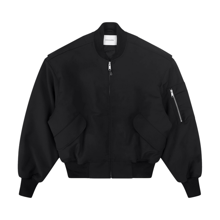 Entire Studios Broad Wool Bomber "Black"