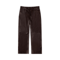 Entire Studios Leather Straight Leg Pant "Darkbrown"