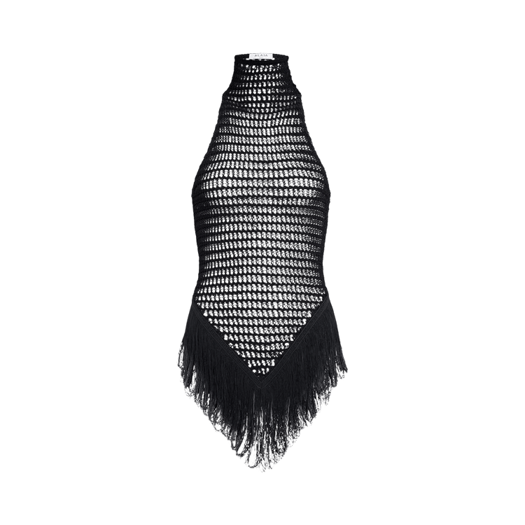 Alaïa Fringe Top "Noir Alaia"