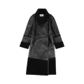 Entire Studios Long Shearling Coat "Black"