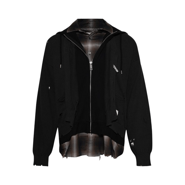 Maison Mihara Yasuhiro Triple Layered Knit Cardigan "Black"
