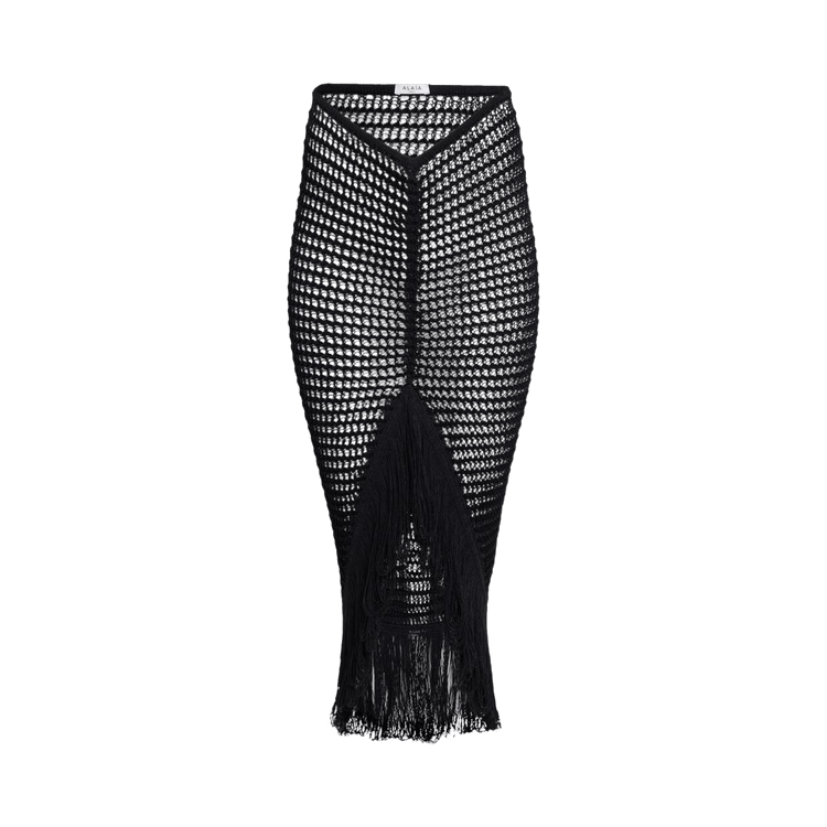 Alaïa Crochet Skirt "Noir Alaia"