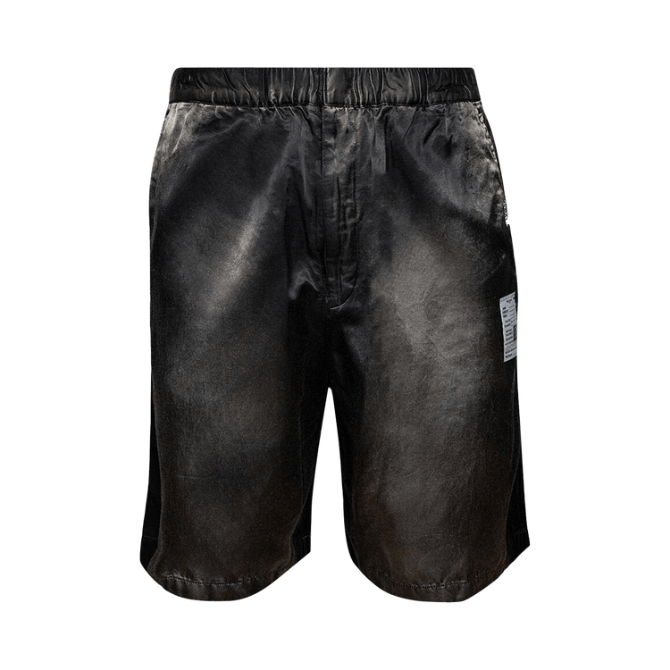 Maison Mihara Yasuhiro Aged Satin Shorts "Black"