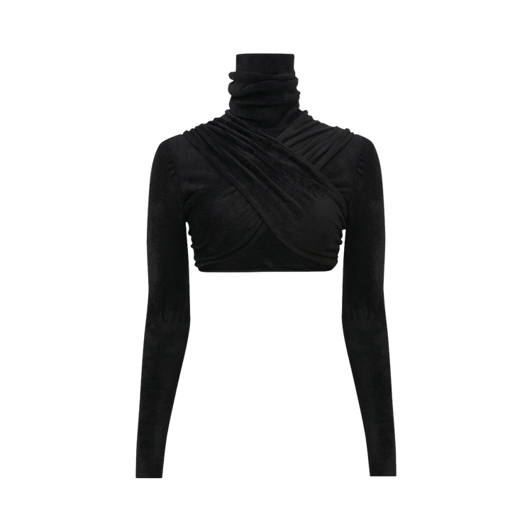Alaïa Draped Top "Noir Alaia"