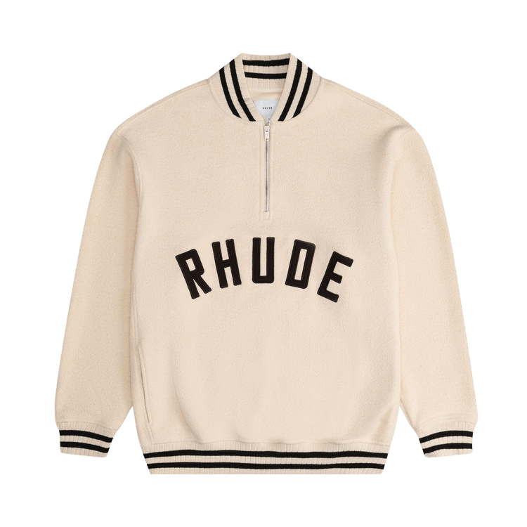 Rhude Quarter Zip "Vintage Cream/Black"