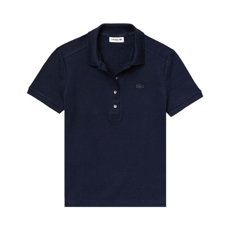 Lacoste L.12.D Slim Fit Stretch Mini Piqué Polo Shirt "Navy Blue"