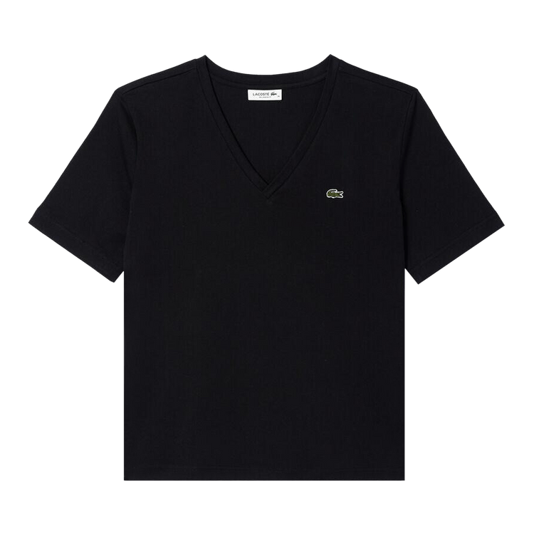 Lacoste Relaxed Fit Soft Cotton V Neck T-Shirt "Black"