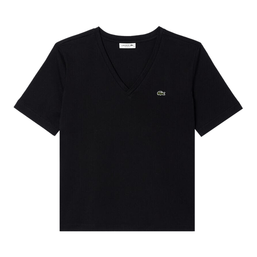 Lacoste Relaxed Fit Soft Cotton V Neck T-Shirt "Black"