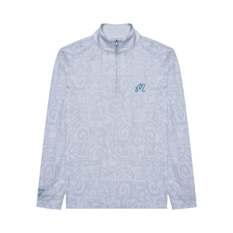 Malbon Capo Performance Quarter Zip Jacket "Silver"