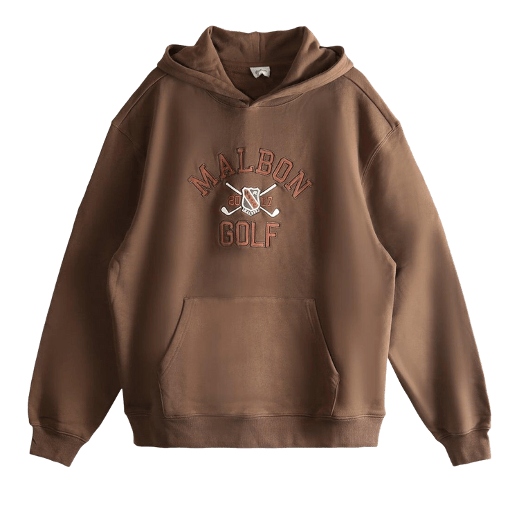 Malbon Fesque Crest Hoodie "Brown"