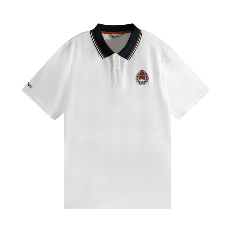Malbon Fairway Oak Wood Polo Shirt "White"