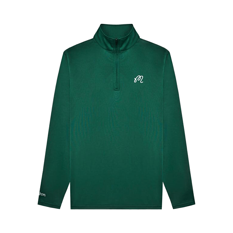 Malbon Performance Quarter Zip Pullover "Evergreen"